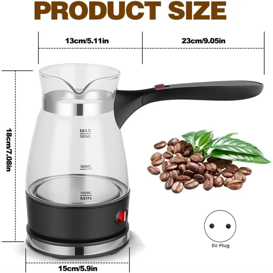【RAMADAN SALE】Electric Turkish Coffee Machine,Coffee Maker With Handle,500 Ml Electric Coffee Pot,Espresso Maker,For Tea,Mocha E — image 5