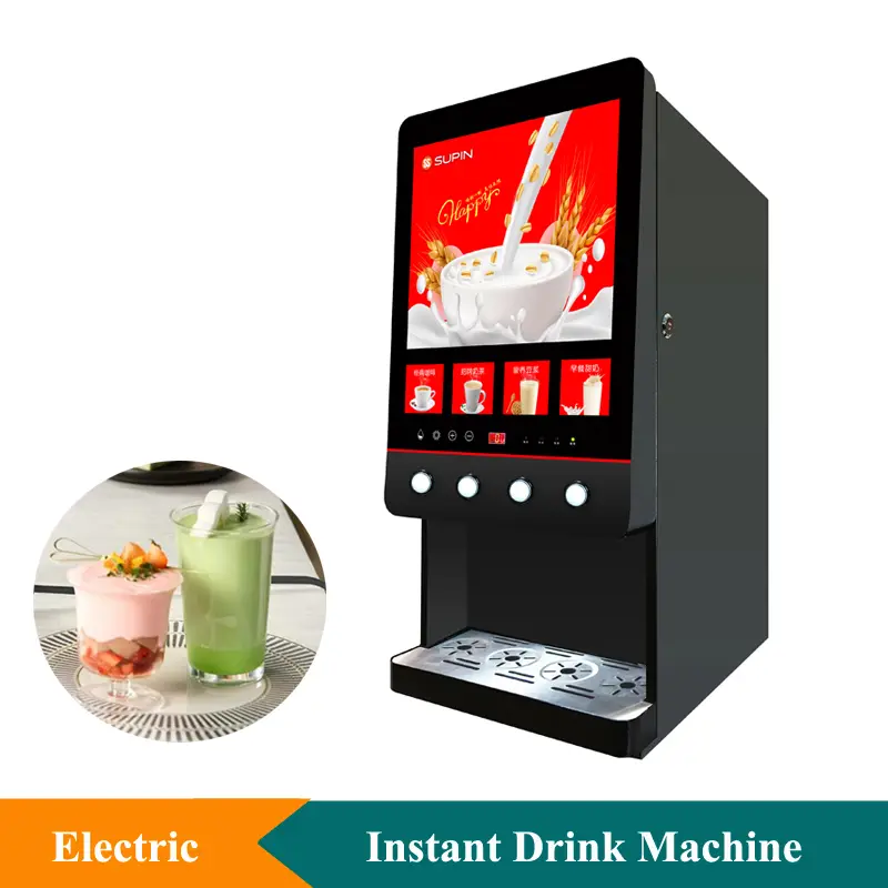 Commercial Milk Tea Vending Machine Four Flavors Instant Coffee Maker Fully Automatic Soy Milk Machine For Coffee Shop — image 3