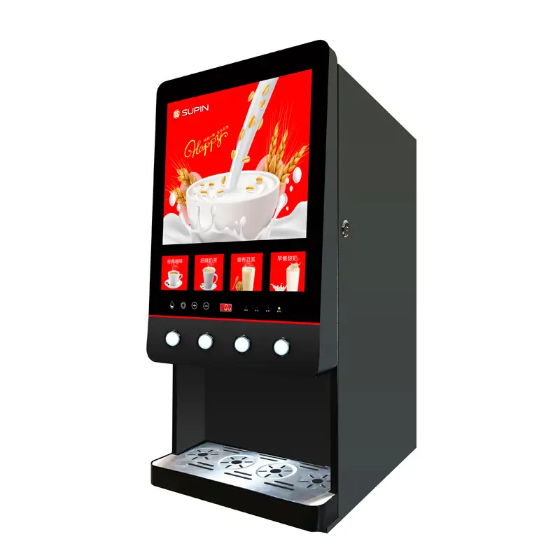 Commercial Milk Tea Vending Machine Four Flavors Instant Coffee Maker Fully Automatic Soy Milk Machine For Coffee Shop — image 8