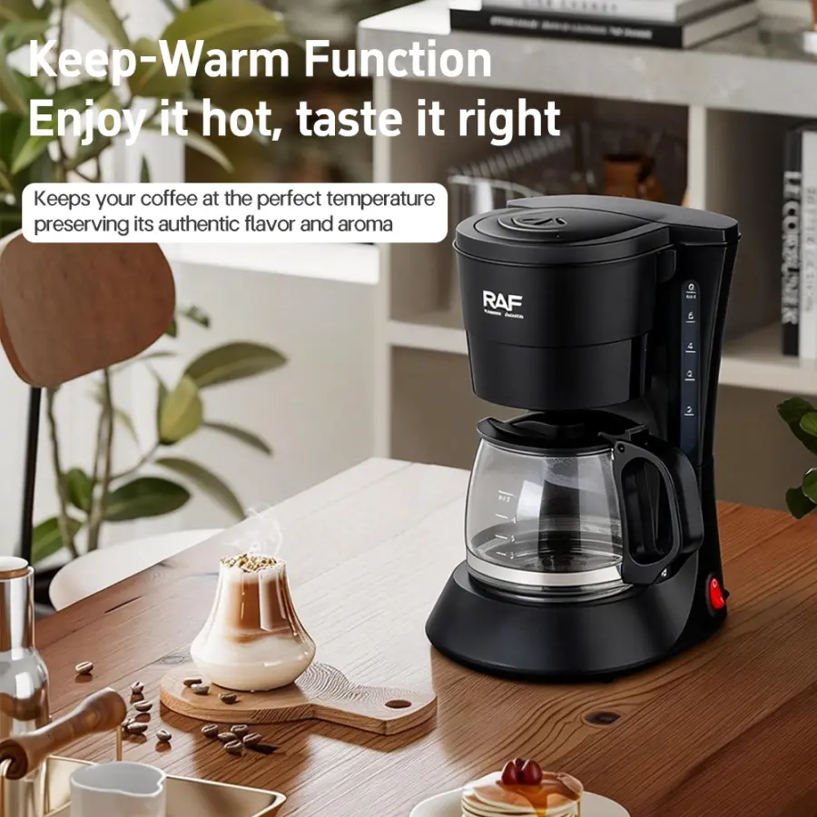 Drip Coffee Maker - Automatic Home Coffee Machine with Keep-Warm Function for American Coffee & Tea Brewing in Office — view 1