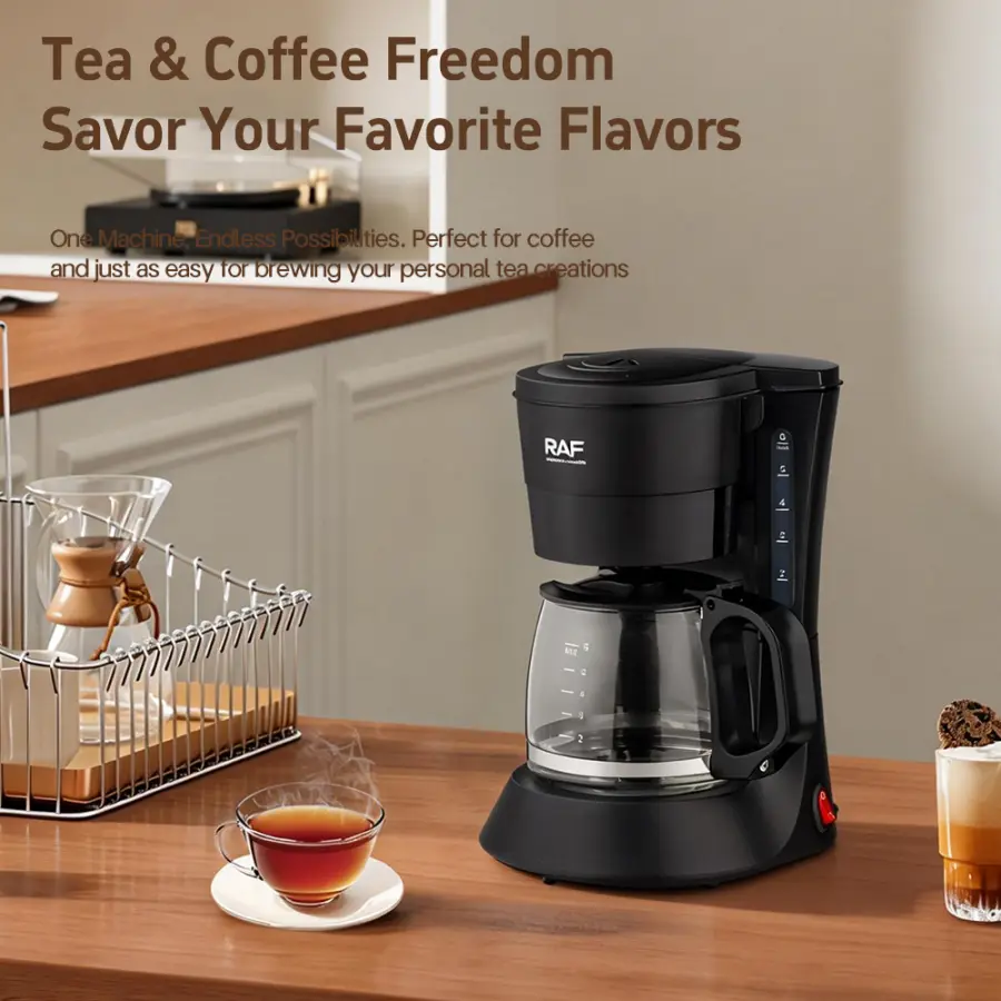 Drip Coffee Maker - Automatic Home Coffee Machine with Keep-Warm Function for American Coffee & Tea Brewing in Office — image 3