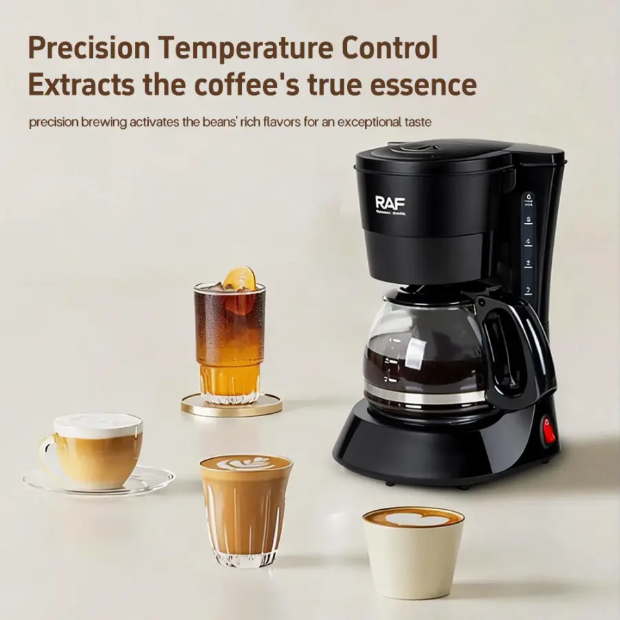 Drip Coffee Maker - Automatic Home Coffee Machine with Keep-Warm Function for American Coffee & Tea Brewing in Office — image 5