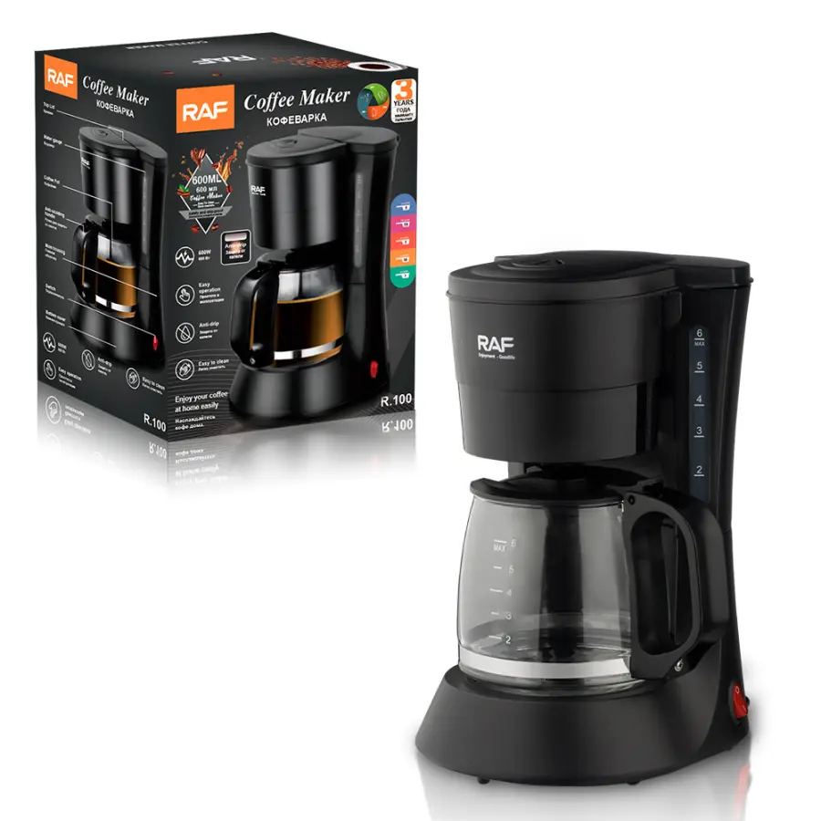 Drip Coffee Maker - Automatic Home Coffee Machine with Keep-Warm Function for American Coffee & Tea Brewing in Office — image 7