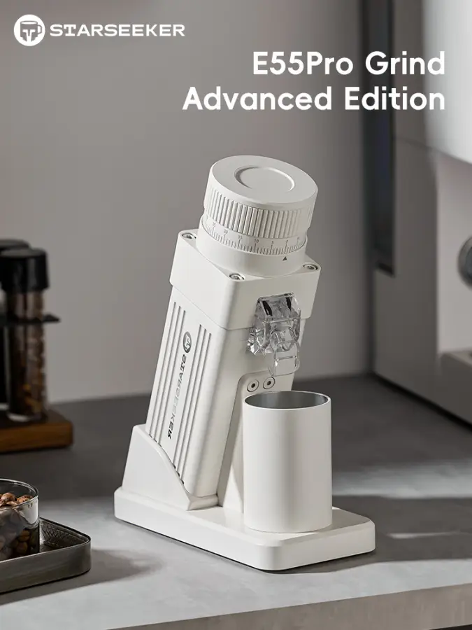STARSEEKER E55Pro Electric Coffee Grinder 55MM Titanium Cone Burr Stepless Adjustment Espresso Brew Coffee Bean Grinder Black — image 5
