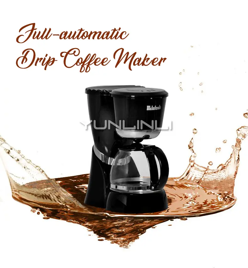 Drip Coffee Maker Full-automatic Coffee Machine American Coffee Machine Household Tea Boiler — image 2