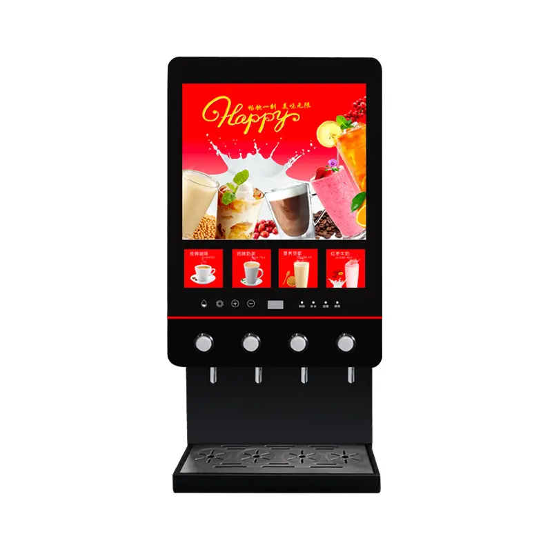 Fully Automatic Instant Coffee Machine Commercial Hot Drinks Machine 400PCS/Time Advertising Milk Tea Vending Machine — image 4