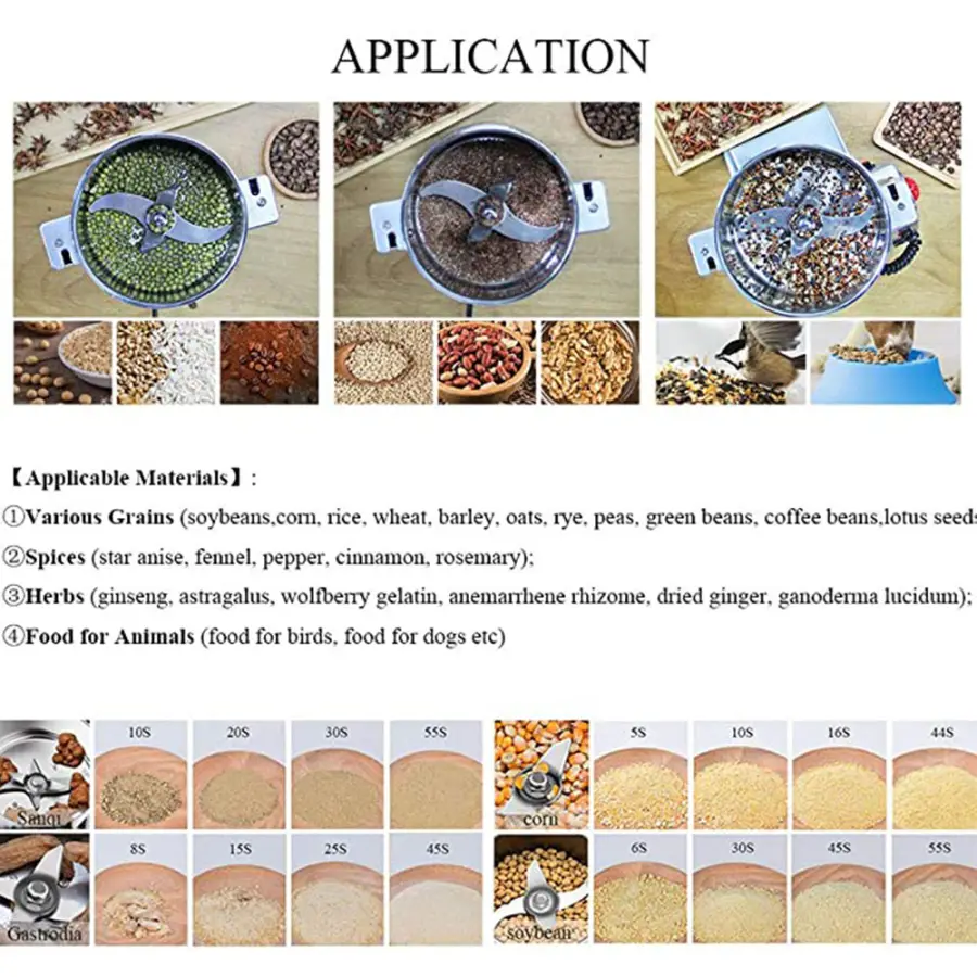 Big Capacity 800G Herb Grinder Coffee Machine Grain Spices Mill Medicine Wheat Mixer Dry Food Grinder — image 4
