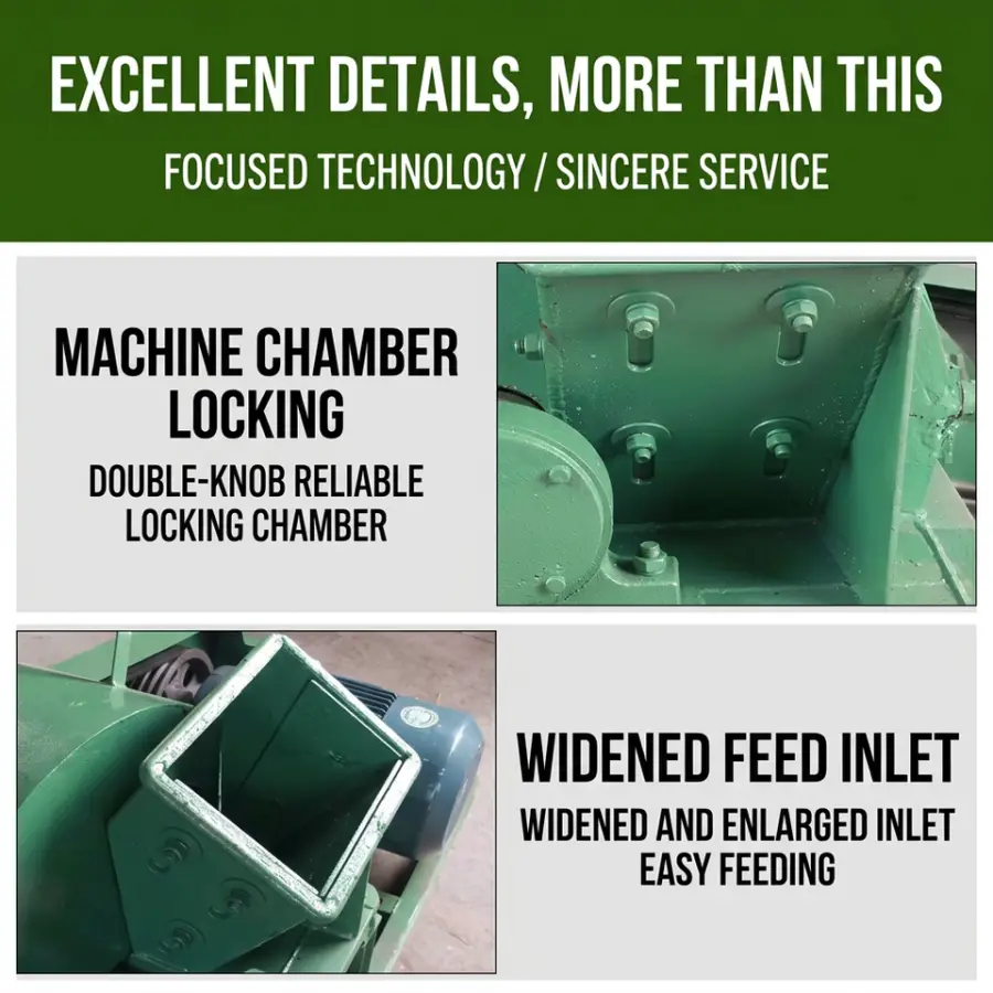 Dujiang Engine-Powered Wood Chipper Bamboo and Sawdust Feed Crusher Machine Easy to Operate — image 4