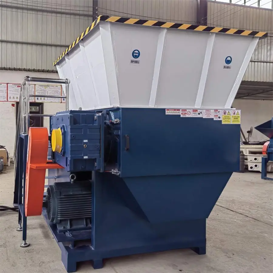 Waste Pp Pe Hdpe Pipe Single Hob Shredder Woven Bag Raffia Plastic Lumps Film Single Shaft Shredder — image 7