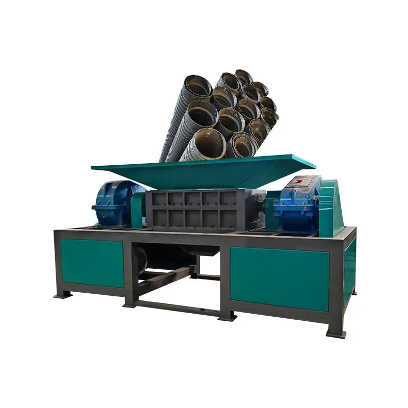 Aluminum Can Iron Steel Shredder Machine with HDPE Plastic Processing Automatic Engine & Bearing Gear High Efficiency — view 1