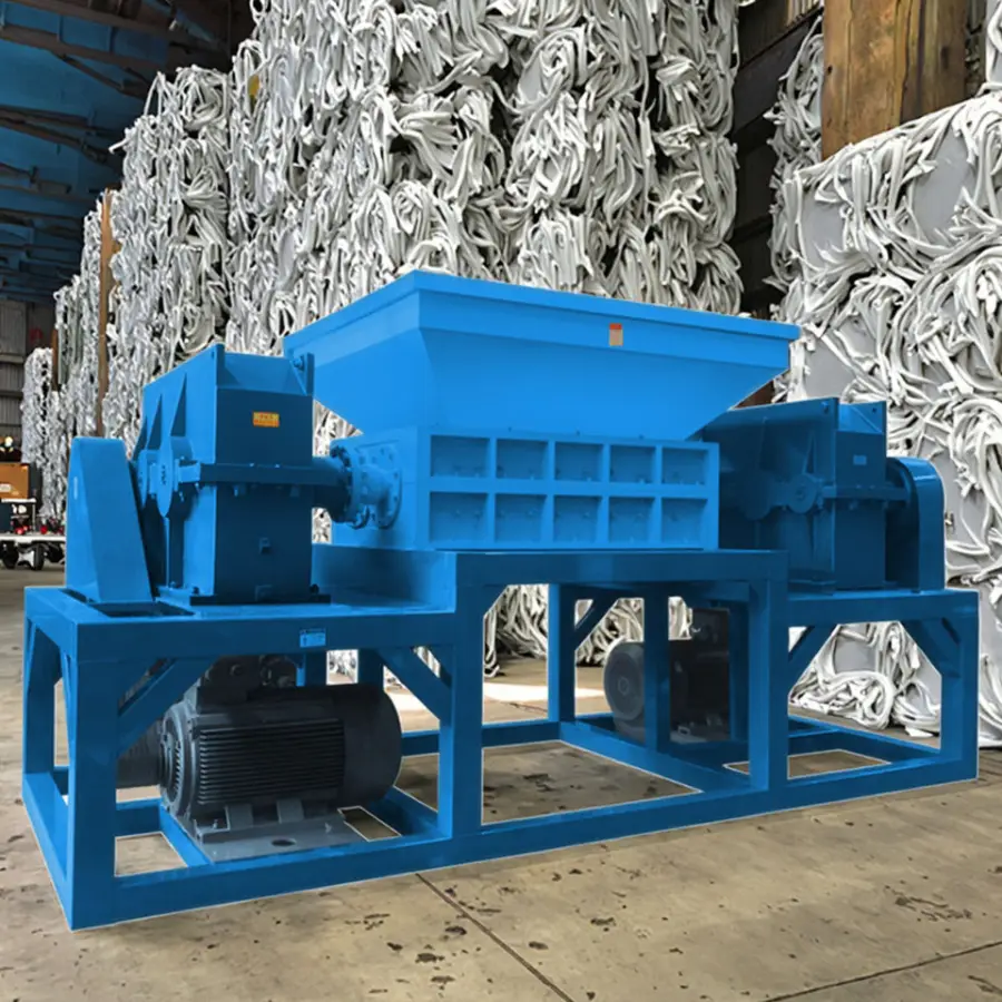 Waste Used Rubber Tire Cutting Machine Scrap Wood Shredder with Beide for Motor High Efficiency Safety Energy Saving — view 1