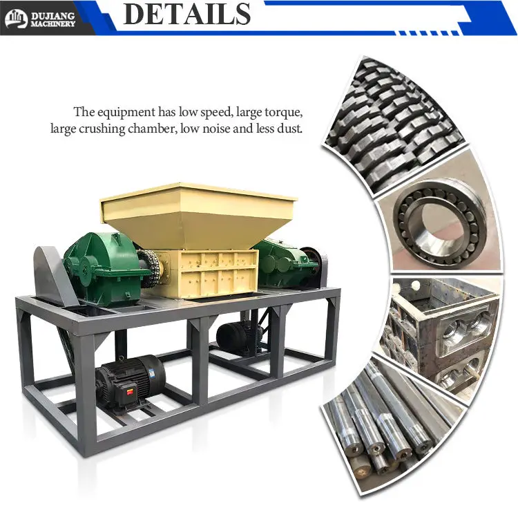 Waste Used Rubber Tire Cutting Machine Scrap Wood Shredder with Beide for Motor High Efficiency Safety Energy Saving — image 3