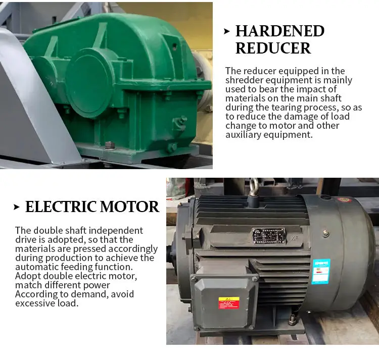Waste Used Rubber Tire Cutting Machine Scrap Wood Shredder with Beide for Motor High Efficiency Safety Energy Saving — image 5