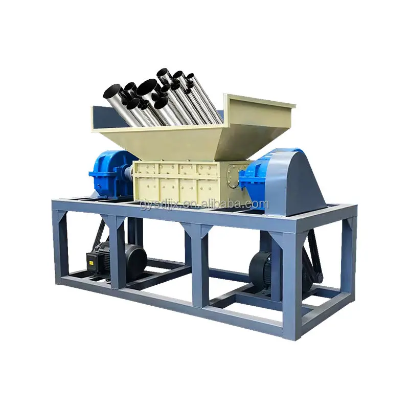 Aluminum Can Iron Steel Shredder Machine with HDPE Plastic Processing Automatic Engine & Bearing Gear High Efficiency — image 7
