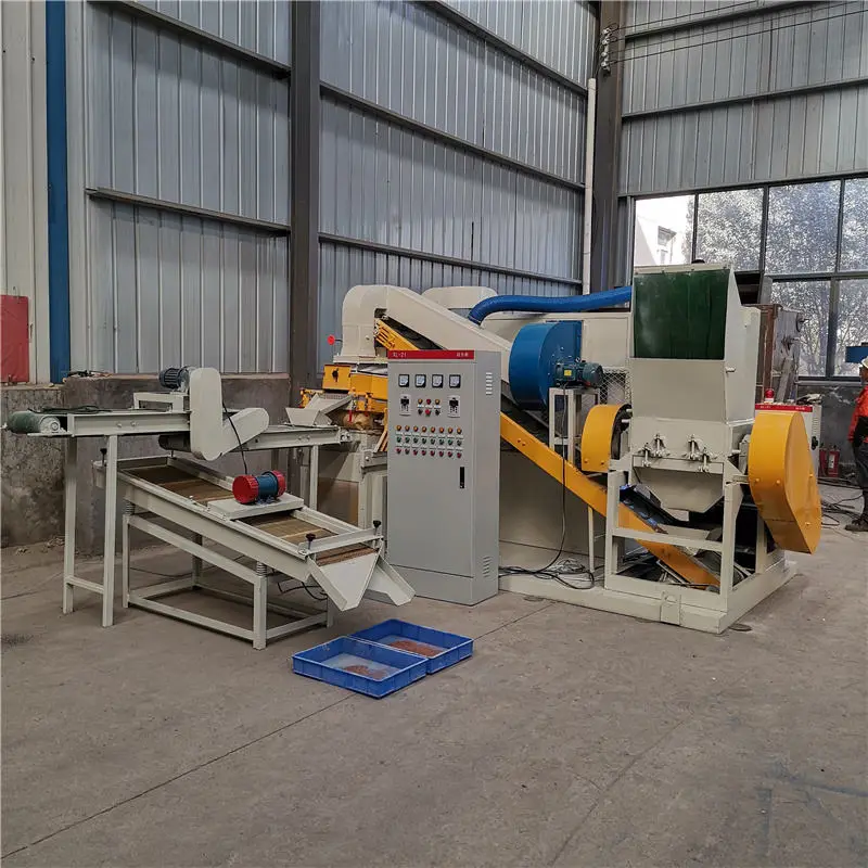 Automatic E Waste Recycling Machine for Waste Plastic and Wire Copper Cable Shredding & Separation with Motor and Gear — view 1