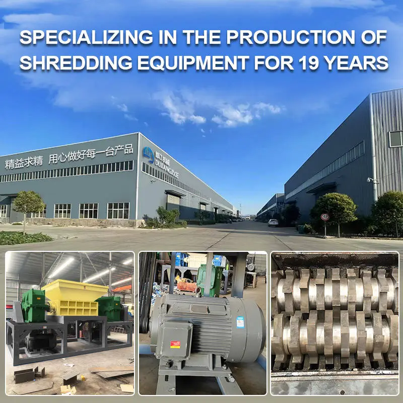 Double Shaft Used Car Motorcycle Tyre Rubber Crushing Machines Waste Tires Metal Scrap Bicycle Plastic Recycle Shredder Machine — image 3