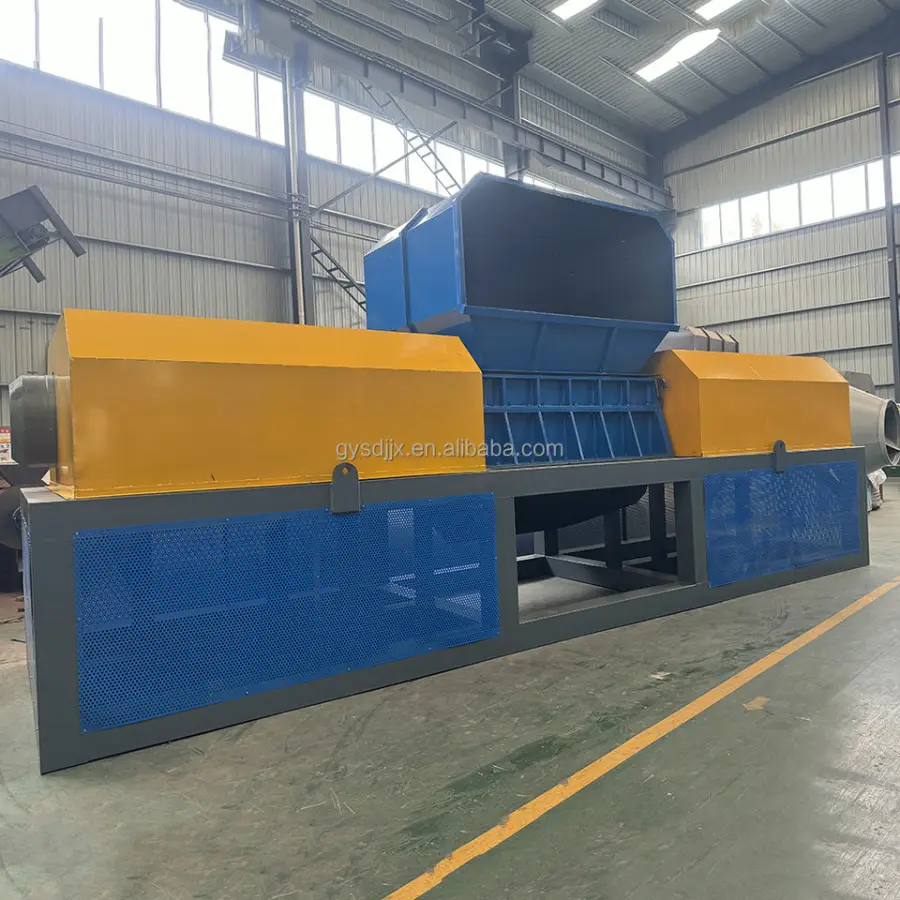 Hot Selling Double Shaft Aluminum & Stainless Steel Scrap Metal Shredder Coconut Shell Crusher Machine with Motor Engine — image 4