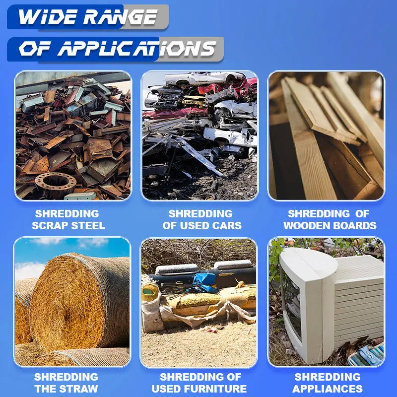 Double Shaft Used Car Motorcycle Tyre Rubber Crushing Machines Waste Tires Metal Scrap Bicycle Plastic Recycle Shredder Machine — image 6