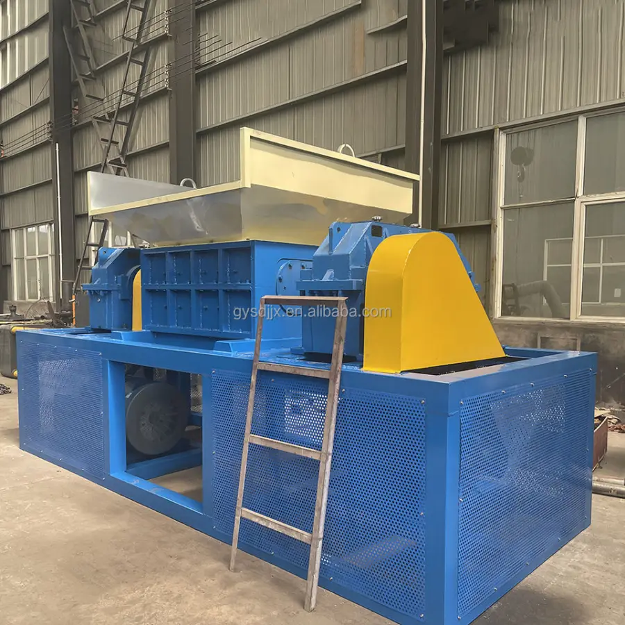 Hot Selling Double Shaft Aluminum & Stainless Steel Scrap Metal Shredder Coconut Shell Crusher Machine with Motor Engine — image 6