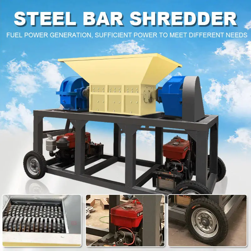 Mobile Diesel Engine Waste Metal Crushing Line Shredder Steel Scrap Machine for Sale — image 5