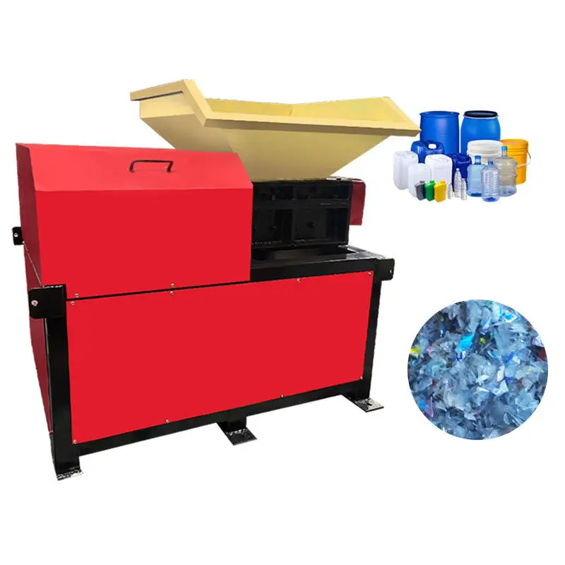 Commercial Coconut Shredder Double Shaft Crusher Machine Gearbox Core Automatic Start-Stop for Recycling Coconut Chips — view 1