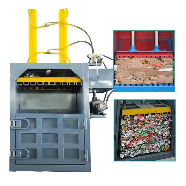Hydraulic Cardboard Box Baling Press Waste Paper Baler Machine for Sale Balers Wast Plastic Compactor — image 5