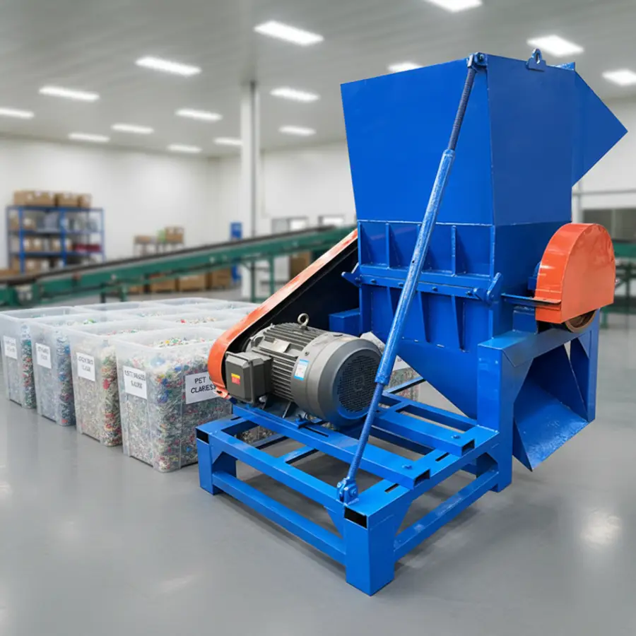 Household Plastic Pet Bottle Cap Crushing Machine PVC Pipe Shredder Coconut Husk Leaf Crusher Gearbox High Efficiency High — image 3