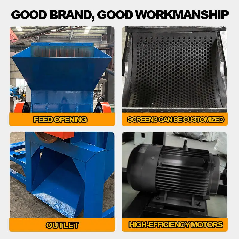 High Efficiency Engine & Motor Plastic Crusher Machine with 100-1000kg/h Capacity for PET/PP/PE/PVC/ABS Materials in Sri Lanka — image 3