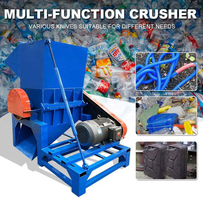 High Efficiency Engine & Motor Plastic Crusher Machine with 100-1000kg/h Capacity for PET/PP/PE/PVC/ABS Materials in Sri Lanka — image 4