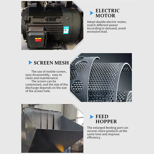 Single Shaft Plastic Shredder & PET Bottle Crusher Quiet Operation Portable Recycling Machine for Waste Plastic (220V-600V) — image 6