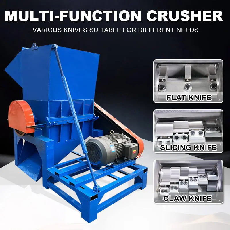 Can Crusher Plastic Crusher Hard Plastic Crushing Machine High Efficiency Engine & Motor Driven 15KW 380V — image 3