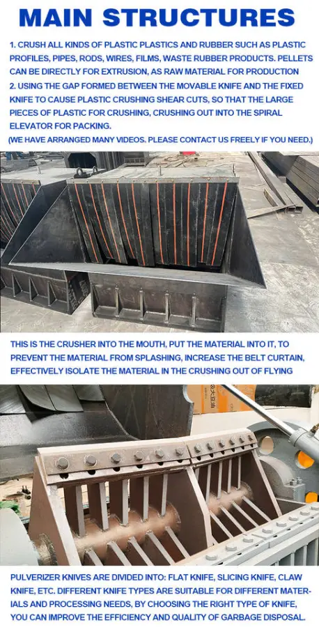 Industrial Mini Shredder Single Shaft High Efficiency 15kW Waste Plastic Crusher Machine Motor for PVC PET PP PE ABS PC PS PMMA — image 6
