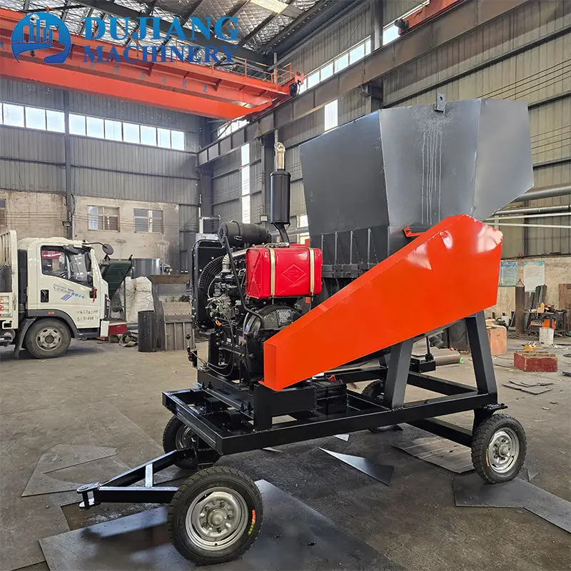 Rubber Waste Plastics Recycling High Efficiency 15KW Industrial Shredder Machine Plastic Granulators Diesel Engine Crusher Motor — image 3