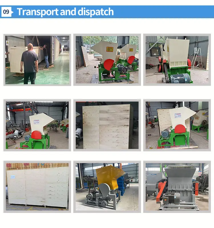 Rubber Waste Plastics Recycling High Efficiency 15KW Industrial Shredder Machine Plastic Granulators Diesel Engine Crusher Motor — image 6