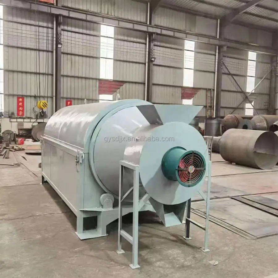 China Good Sawdust Slag Sugar Wood Chip Rotary Drum Dryer for Food Processing with Electric Heating and High Productivit — view 1