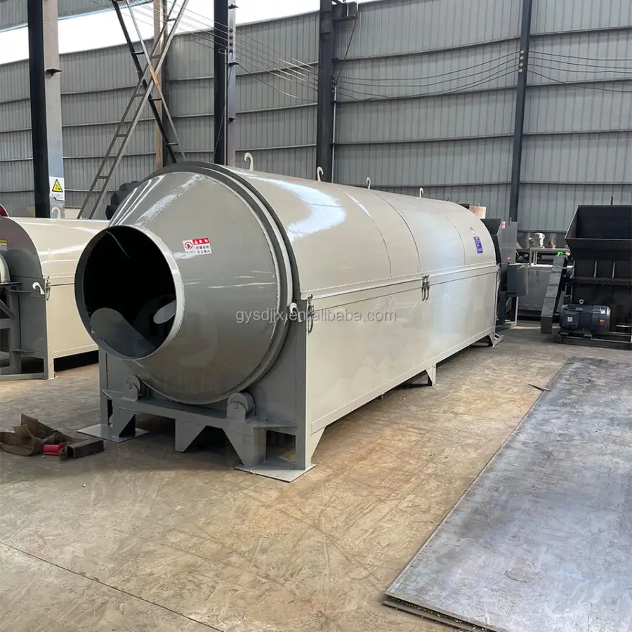 China Good Sawdust Slag Sugar Wood Chip Rotary Drum Dryer for Food Processing with Electric Heating and High Productivity — image 6