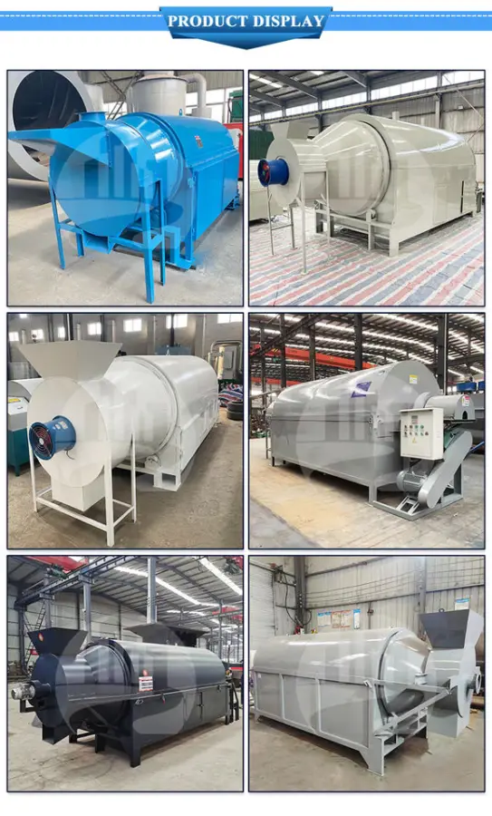 Rotary Drum Dryer for Food Processing Wood Biomass Coffee Bean Rice Paddy Drying Machine Gas/Oil/Electric Heating Carbon Steel — image 4