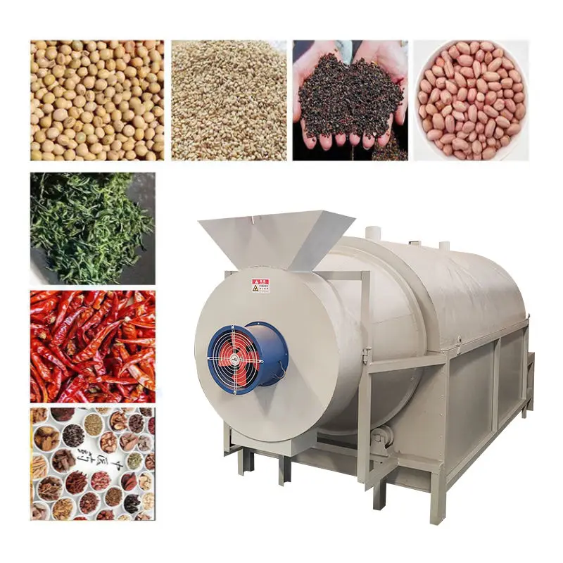 Rotary Drum Dryer Coffee Bean Corn Soybean Rice Husk Seasoning Wheat Peanut Grain Cereal Seed Dry Wood Sawdut Herb Tea L — view 1