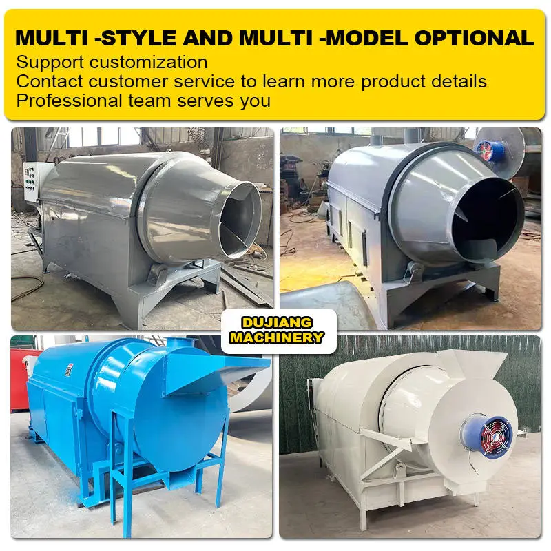 Industrial Rotary Drum Roasting Machine for Nuts Soybean Flour Mill Winery Processing High Efficiency Commercial Use — image 6