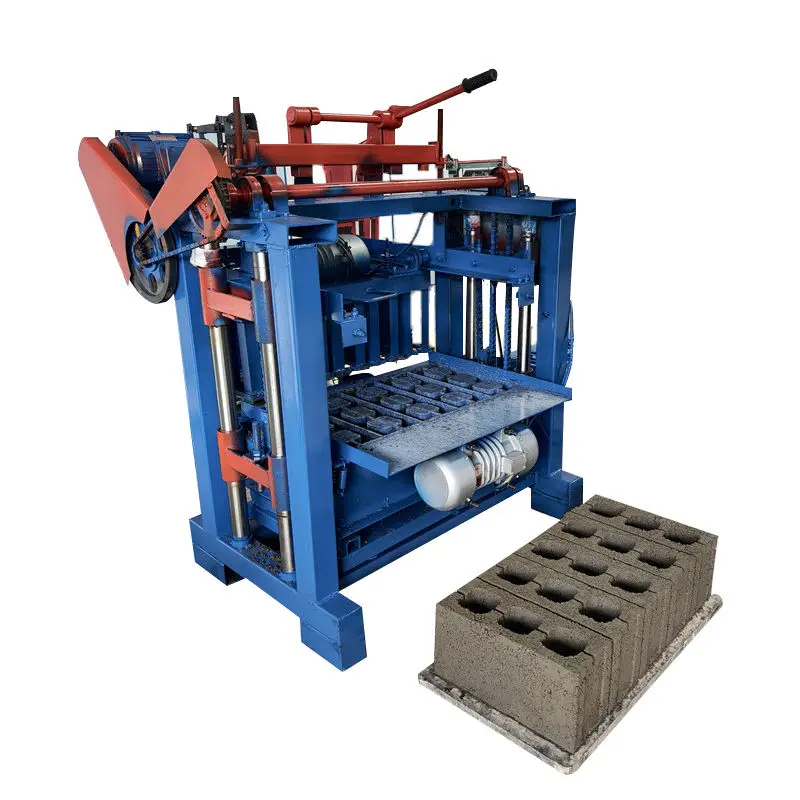 QT-4-35 Clay Brick Making Machine Cement Semi Automatic Hydraulic Red Brick Making Machine — image 3