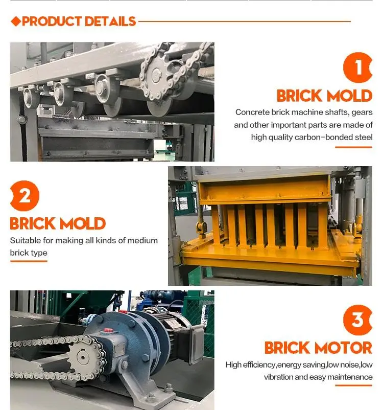 4-26 Small Semi-Automatic Clay Hollow Block Making Machine with PLC and Gearbox Brick Production Line — image 5