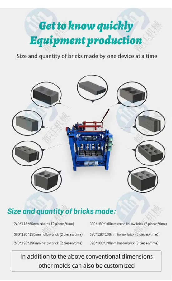 Building Paver Brick Making Machine Cement Concrete Hollow Block Making Machine — image 5