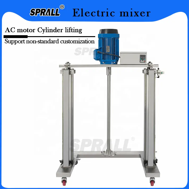 SPRALL 1000L Cosmetic Shampoo Paint Agitator Electric High Speed Cutting Homogenous Disperser Dissolver Mixer Machine — image 4