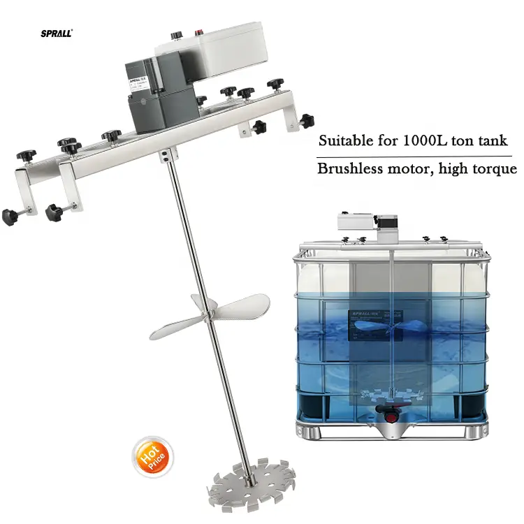SPRALL High Power IBC Agitator Mixer Electric Motor 1000L Ibc Tank Mixer for Ibc Tank — view 1