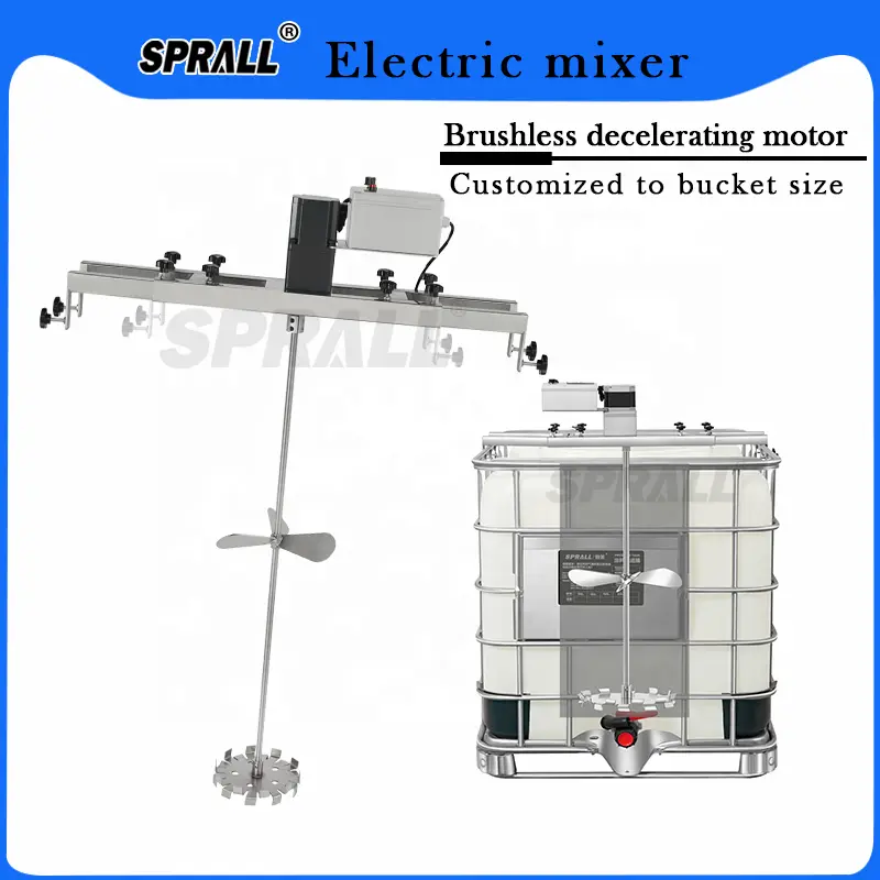 SPRALL High Power IBC Agitator Mixer Electric Motor 1000L Ibc Tank Mixer for Ibc Tank — image 3