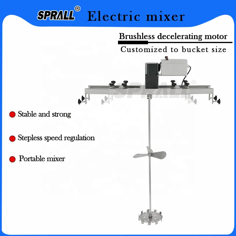 SPRALL Factory Industrial Soap Lotion Perfume Dishwashing Mixer Machine Electric Motor Agitator 1000L IBC Tank Tote Mixer — image 3