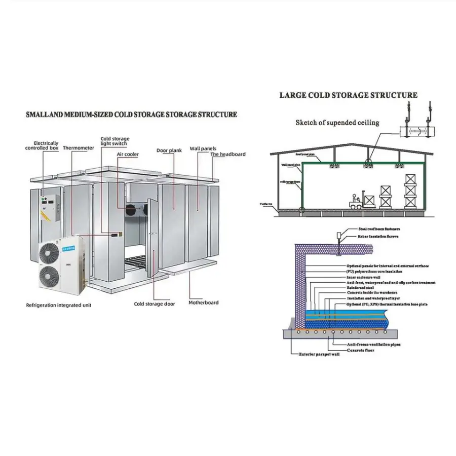 High Quality of 2026 Supply Industrial Walk in Deep Freezer Fish Storage Cold Room — image 5
