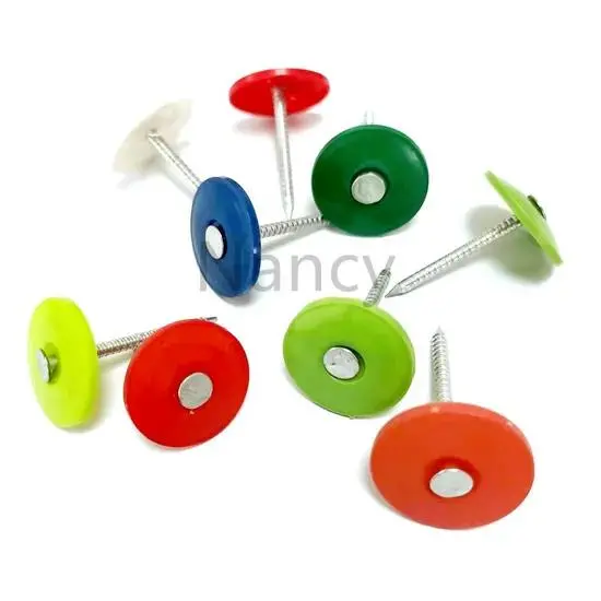 For Asbestos Sheets With EPDM Rubber Waterproof Washer Decorative Plastic Umbrella Head Corrugated Roof Nail Making Machine — image 7