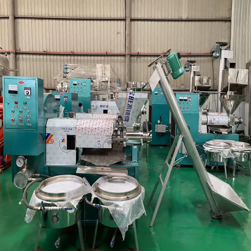 Automatic Cotton Sunflower Seeds Peanut Coconut Avocado Sesame Peanut Soybean Spiral Oil Expeller Screw Oil Press With Filter — image 6