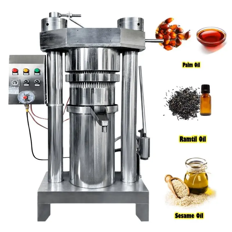 Organic Sunflower Oil Pressing and Refining Mini Machine Olive Plant Hydraulic Oil Cold Oil Press for Home Use in South — view 1